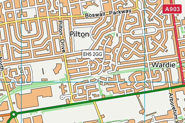 EH5 2GG map - OS VectorMap District (Ordnance Survey) EH5 2GG map - OS VectorMap District (Ordnance Survey)