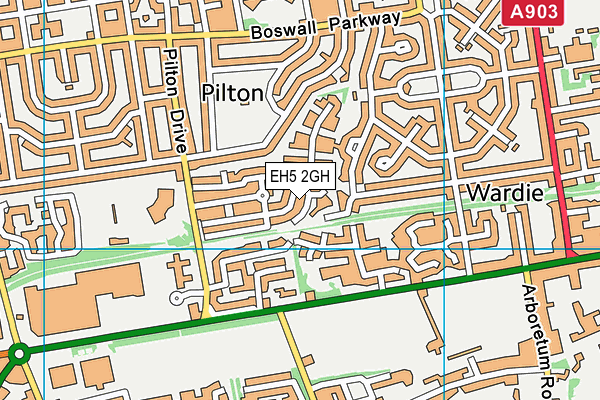 EH5 2GH map - OS VectorMap District (Ordnance Survey) EH5 2GH map - OS VectorMap District (Ordnance Survey)