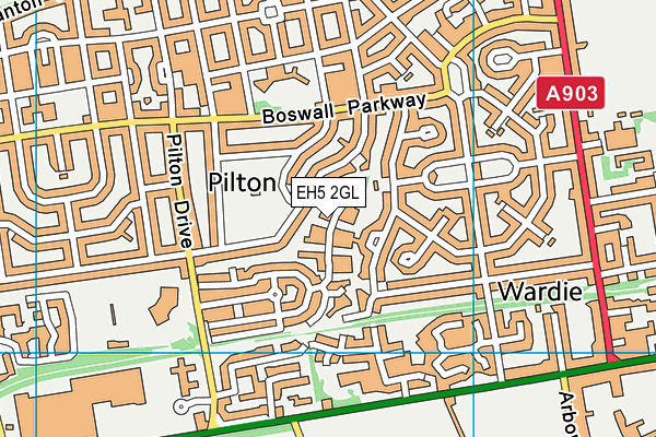 EH5 2GL map - OS VectorMap District (Ordnance Survey) EH5 2GL map - OS VectorMap District (Ordnance Survey)