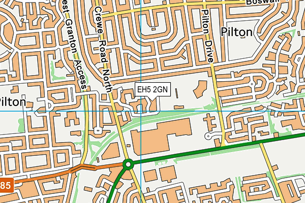 EH5 2GN map - OS VectorMap District (Ordnance Survey) EH5 2GN map - OS VectorMap District (Ordnance Survey)