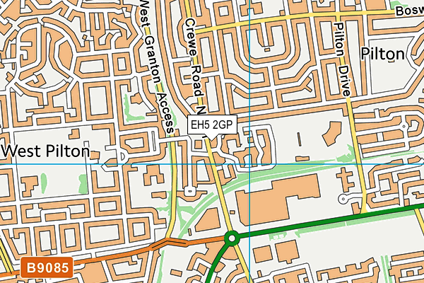 EH5 2GP map - OS VectorMap District (Ordnance Survey) EH5 2GP map - OS VectorMap District (Ordnance Survey)