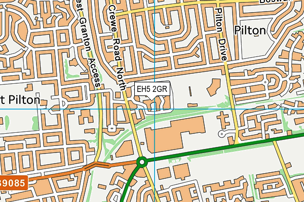 EH5 2GR map - OS VectorMap District (Ordnance Survey) EH5 2GR map - OS VectorMap District (Ordnance Survey)