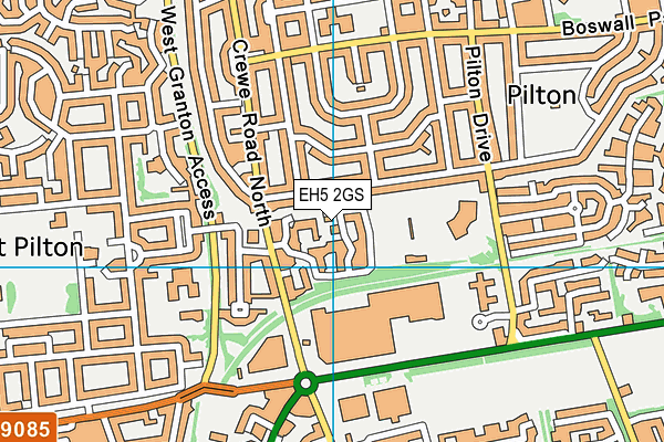 EH5 2GS map - OS VectorMap District (Ordnance Survey) EH5 2GS map - OS VectorMap District (Ordnance Survey)