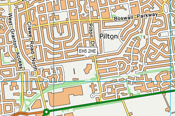 EH5 2HE map - OS VectorMap District (Ordnance Survey) EH5 2HE map - OS VectorMap District (Ordnance Survey)