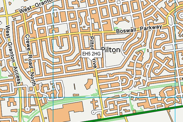 EH5 2HG map - OS VectorMap District (Ordnance Survey) EH5 2HG map - OS VectorMap District (Ordnance Survey)