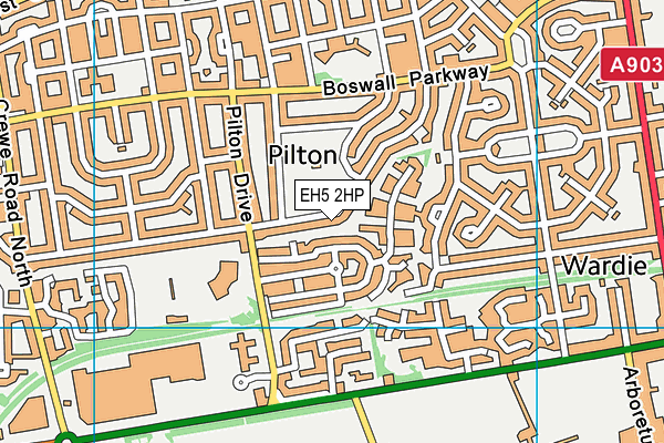 EH5 2HP map - OS VectorMap District (Ordnance Survey) EH5 2HP map - OS VectorMap District (Ordnance Survey)