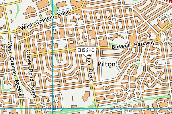 EH5 2HQ map - OS VectorMap District (Ordnance Survey) EH5 2HQ map - OS VectorMap District (Ordnance Survey)
