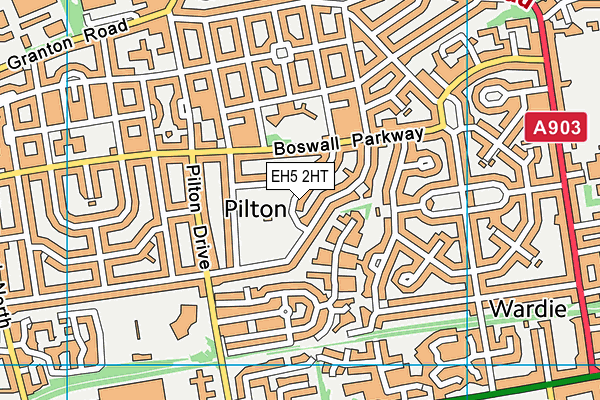 EH5 2HT map - OS VectorMap District (Ordnance Survey) EH5 2HT map - OS VectorMap District (Ordnance Survey)