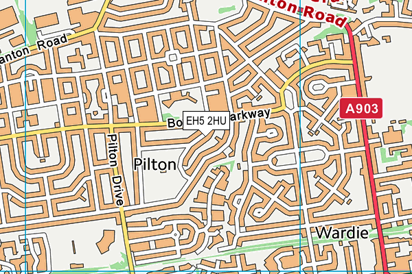 EH5 2HU map - OS VectorMap District (Ordnance Survey) EH5 2HU map - OS VectorMap District (Ordnance Survey)