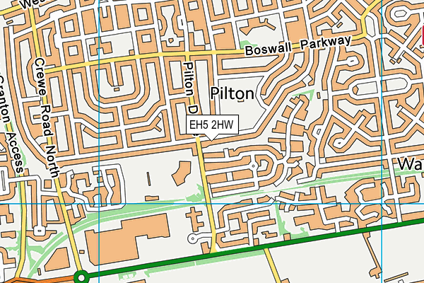 EH5 2HW map - OS VectorMap District (Ordnance Survey) EH5 2HW map - OS VectorMap District (Ordnance Survey)