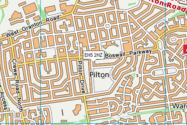 EH5 2HZ map - OS VectorMap District (Ordnance Survey) EH5 2HZ map - OS VectorMap District (Ordnance Survey)