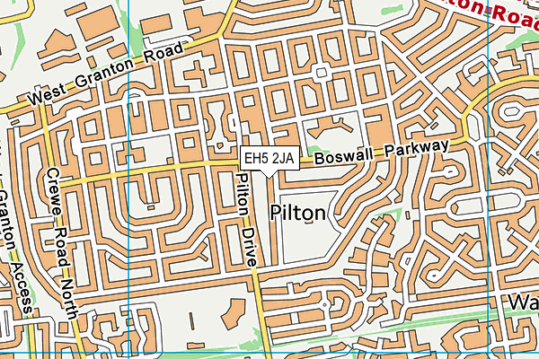 EH5 2JA map - OS VectorMap District (Ordnance Survey) EH5 2JA map - OS VectorMap District (Ordnance Survey)