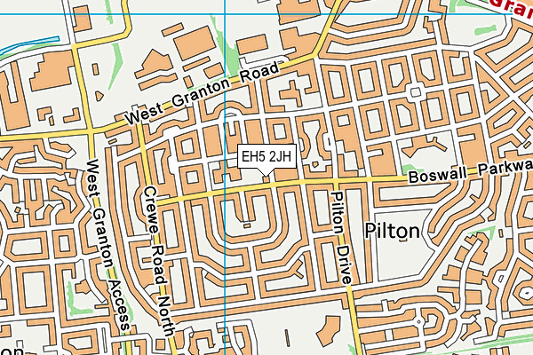 EH5 2JH map - OS VectorMap District (Ordnance Survey) EH5 2JH map - OS VectorMap District (Ordnance Survey)