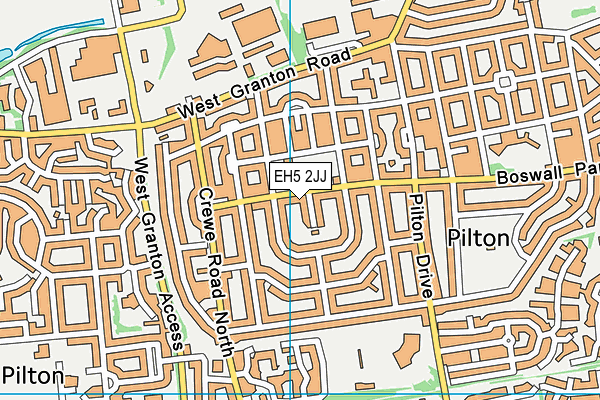EH5 2JJ map - OS VectorMap District (Ordnance Survey) EH5 2JJ map - OS VectorMap District (Ordnance Survey)