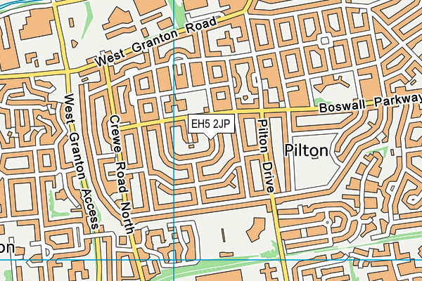 EH5 2JP map - OS VectorMap District (Ordnance Survey) EH5 2JP map - OS VectorMap District (Ordnance Survey)