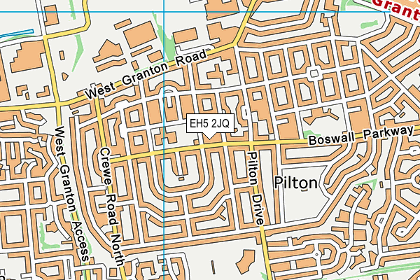 EH5 2JQ map - OS VectorMap District (Ordnance Survey) EH5 2JQ map - OS VectorMap District (Ordnance Survey)