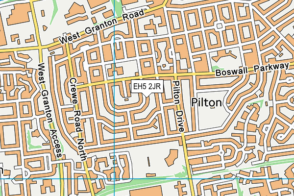 EH5 2JR map - OS VectorMap District (Ordnance Survey) EH5 2JR map - OS VectorMap District (Ordnance Survey)