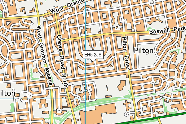 EH5 2JS map - OS VectorMap District (Ordnance Survey) EH5 2JS map - OS VectorMap District (Ordnance Survey)