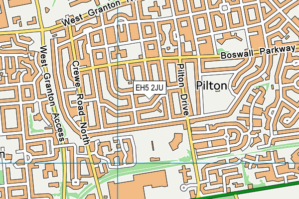 EH5 2JU map - OS VectorMap District (Ordnance Survey) EH5 2JU map - OS VectorMap District (Ordnance Survey)