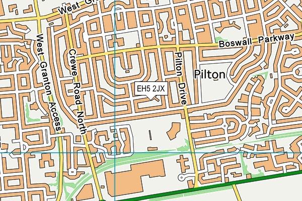 EH5 2JX map - OS VectorMap District (Ordnance Survey) EH5 2JX map - OS VectorMap District (Ordnance Survey)