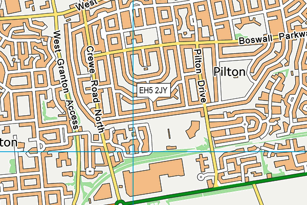 EH5 2JY map - OS VectorMap District (Ordnance Survey) EH5 2JY map - OS VectorMap District (Ordnance Survey)