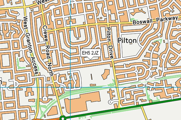 EH5 2JZ map - OS VectorMap District (Ordnance Survey) EH5 2JZ map - OS VectorMap District (Ordnance Survey)