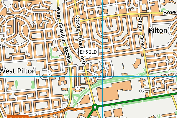 EH5 2LD map - OS VectorMap District (Ordnance Survey) EH5 2LD map - OS VectorMap District (Ordnance Survey)