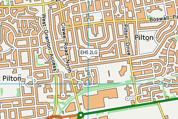 EH5 2LG map - OS VectorMap District (Ordnance Survey) EH5 2LG map - OS VectorMap District (Ordnance Survey)