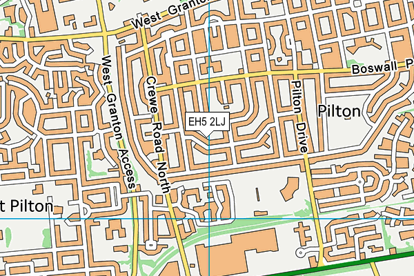 EH5 2LJ map - OS VectorMap District (Ordnance Survey) EH5 2LJ map - OS VectorMap District (Ordnance Survey)