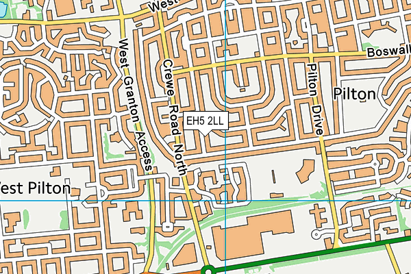 EH5 2LL map - OS VectorMap District (Ordnance Survey) EH5 2LL map - OS VectorMap District (Ordnance Survey)