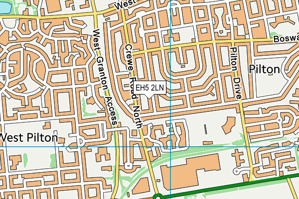 EH5 2LN map - OS VectorMap District (Ordnance Survey) EH5 2LN map - OS VectorMap District (Ordnance Survey)