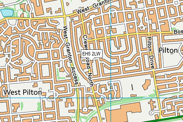 EH5 2LW map - OS VectorMap District (Ordnance Survey) EH5 2LW map - OS VectorMap District (Ordnance Survey)