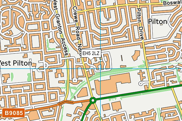 EH5 2LZ map - OS VectorMap District (Ordnance Survey) EH5 2LZ map - OS VectorMap District (Ordnance Survey)