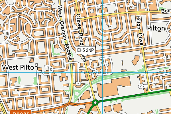 EH5 2NP map - OS VectorMap District (Ordnance Survey) EH5 2NP map - OS VectorMap District (Ordnance Survey)