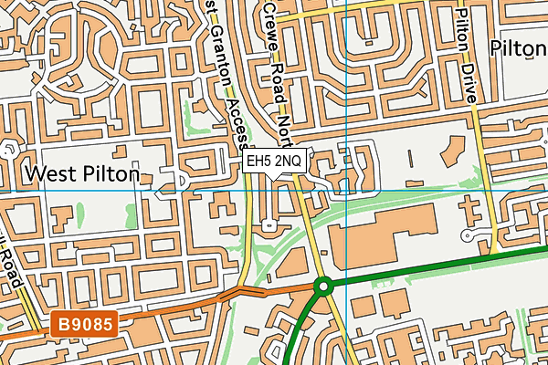 EH5 2NQ map - OS VectorMap District (Ordnance Survey) EH5 2NQ map - OS VectorMap District (Ordnance Survey)