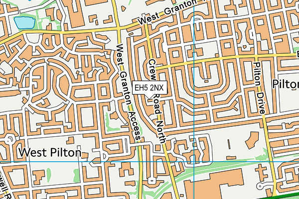 EH5 2NX map - OS VectorMap District (Ordnance Survey) EH5 2NX map - OS VectorMap District (Ordnance Survey)