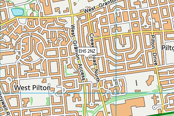EH5 2NZ map - OS VectorMap District (Ordnance Survey) EH5 2NZ map - OS VectorMap District (Ordnance Survey)