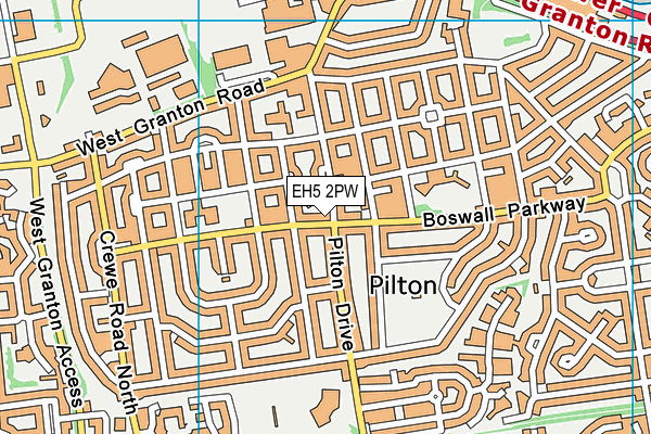 EH5 2PW map - OS VectorMap District (Ordnance Survey) EH5 2PW map - OS VectorMap District (Ordnance Survey)