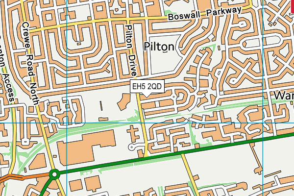 EH5 2QD map - OS VectorMap District (Ordnance Survey) EH5 2QD map - OS VectorMap District (Ordnance Survey)