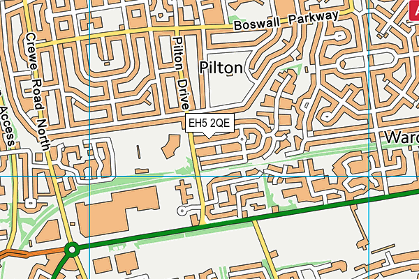 EH5 2QE map - OS VectorMap District (Ordnance Survey) EH5 2QE map - OS VectorMap District (Ordnance Survey)