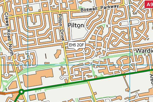 EH5 2QF map - OS VectorMap District (Ordnance Survey) EH5 2QF map - OS VectorMap District (Ordnance Survey)