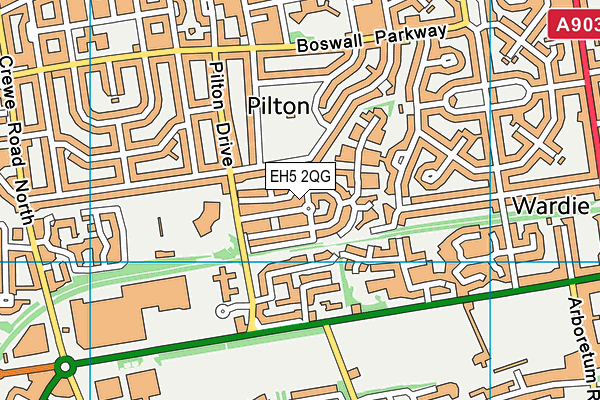 EH5 2QG map - OS VectorMap District (Ordnance Survey) EH5 2QG map - OS VectorMap District (Ordnance Survey)