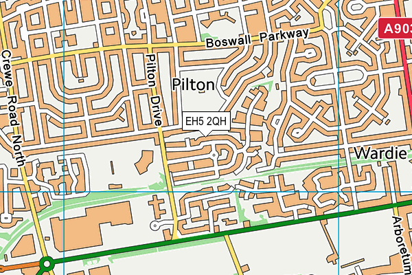EH5 2QH map - OS VectorMap District (Ordnance Survey) EH5 2QH map - OS VectorMap District (Ordnance Survey)