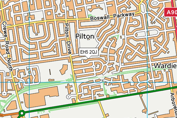 EH5 2QJ map - OS VectorMap District (Ordnance Survey) EH5 2QJ map - OS VectorMap District (Ordnance Survey)