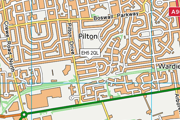 EH5 2QL map - OS VectorMap District (Ordnance Survey) EH5 2QL map - OS VectorMap District (Ordnance Survey)