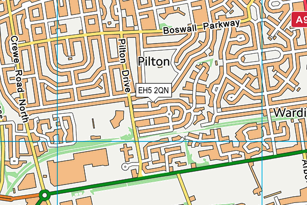 EH5 2QN map - OS VectorMap District (Ordnance Survey) EH5 2QN map - OS VectorMap District (Ordnance Survey)