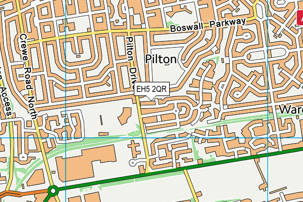 EH5 2QR map - OS VectorMap District (Ordnance Survey) EH5 2QR map - OS VectorMap District (Ordnance Survey)
