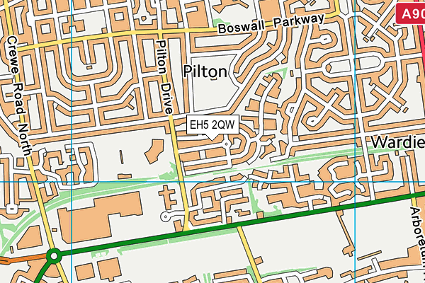 EH5 2QW map - OS VectorMap District (Ordnance Survey) EH5 2QW map - OS VectorMap District (Ordnance Survey)