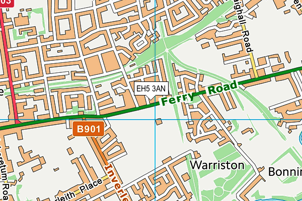 EH5 3AN map - OS VectorMap District (Ordnance Survey)