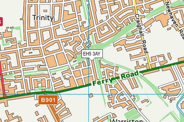 EH5 3AY map - OS VectorMap District (Ordnance Survey) EH5 3AY map - OS VectorMap District (Ordnance Survey)